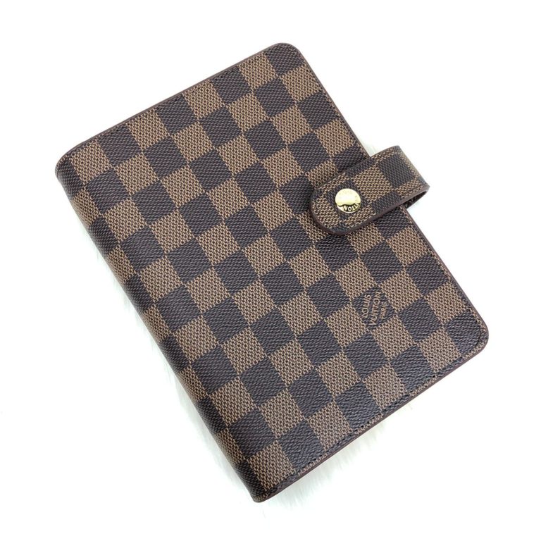 louis vuitton ajanda damier kahve toz torbali 19x10cm