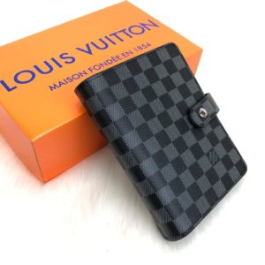 louis vuitton ajanda damier siyah toz torbali 19x10cm