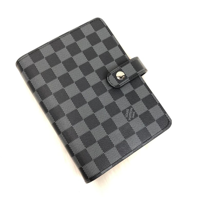 louis vuitton ajanda damier siyah toz torbali 19x10cm