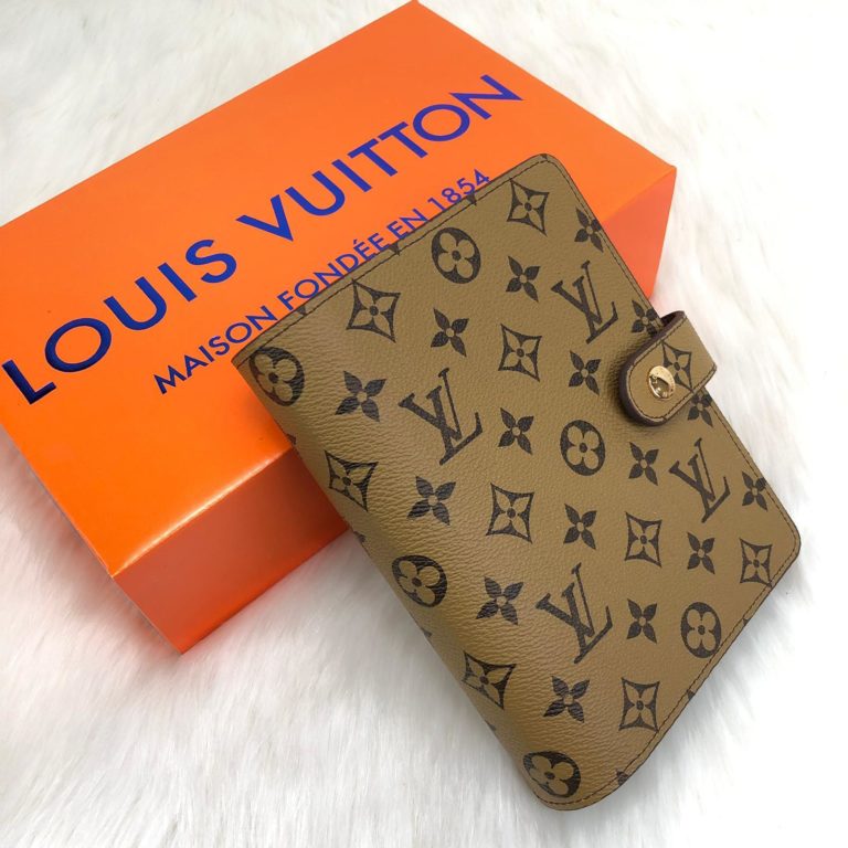 louis vuitton ajanda monogram acik kahve toz torbali 19x10cm