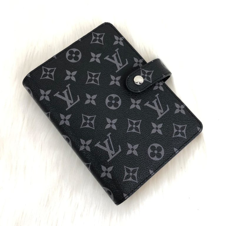 louis vuitton ajanda monogram siyah toz torbali 19x10cm