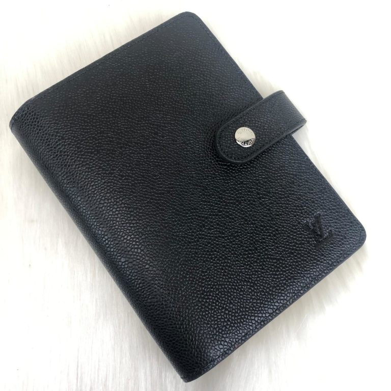 louis vuitton ajanda siyah toz torbali 19x10cm