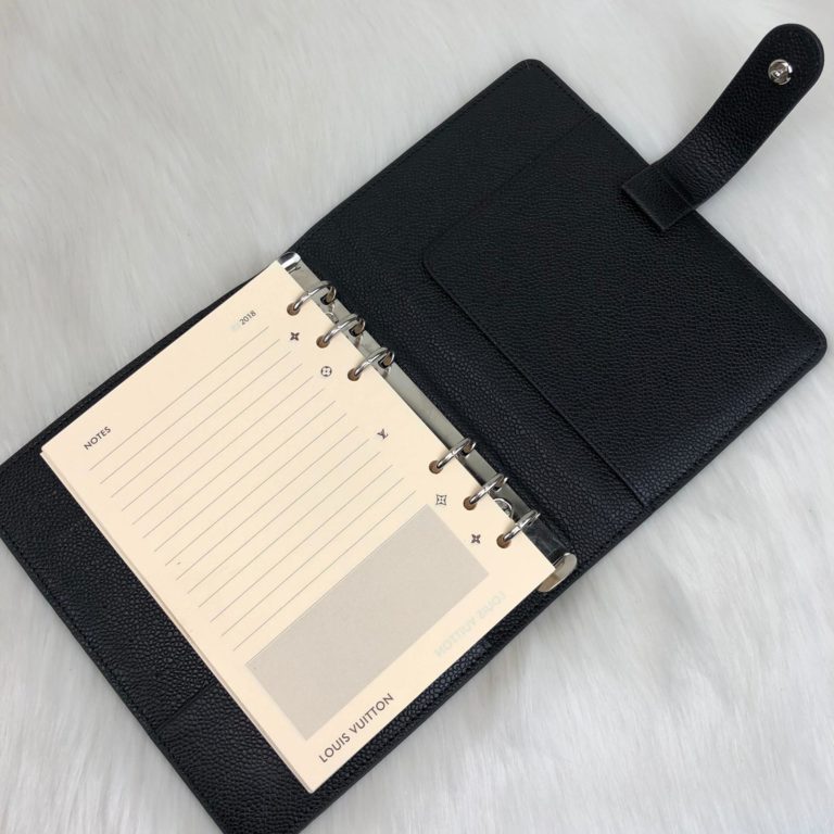 louis vuitton ajanda siyah toz torbali 19x10cm