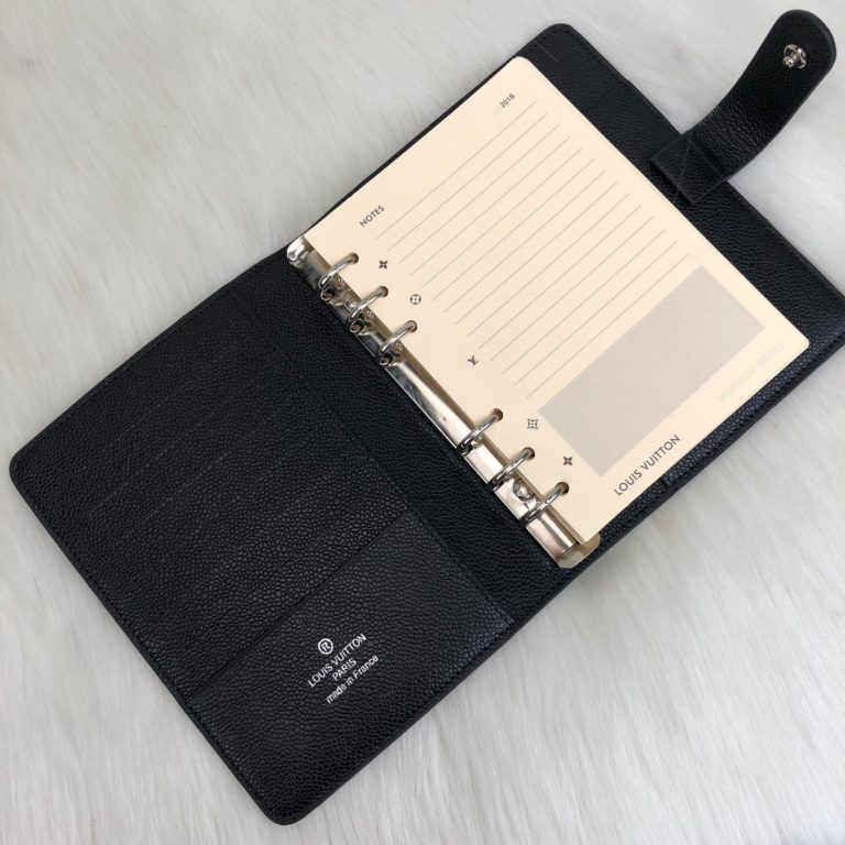 louis vuitton ajanda siyah toz torbali 19x10cm