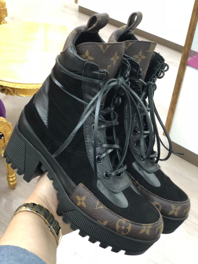 louis vuitton bot siyah