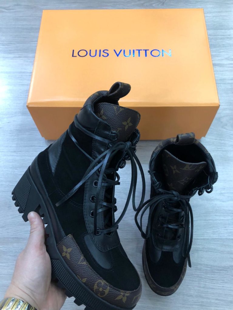 louis vuitton bot siyah