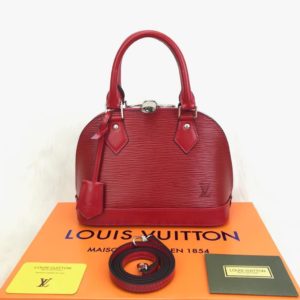 louis vuitton canta Alma D model Epi kirmizi 23x17
