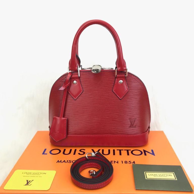 louis vuitton canta Alma D model Epi kirmizi 23x17