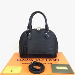 louis vuitton canta Alma D model Epi siyah 23x17