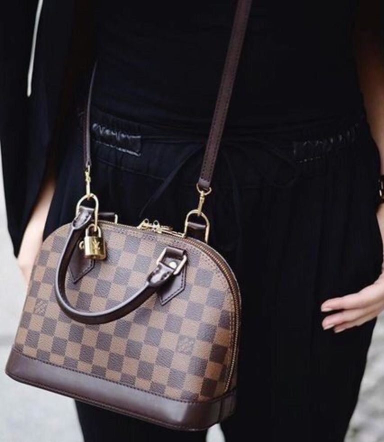 louis vuitton canta Alma D model damier kahve 23x17