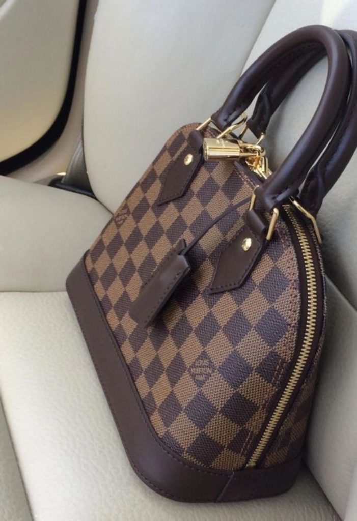 louis vuitton canta Alma D model damier kahve 23x17