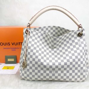 louis vuitton canta Artsy beyaz gri 46x32