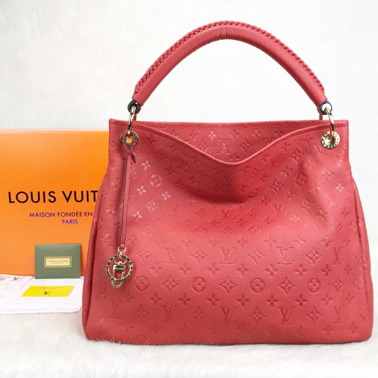 louis vuitton canta Artsy kirmizi monogram empreinte 46x32