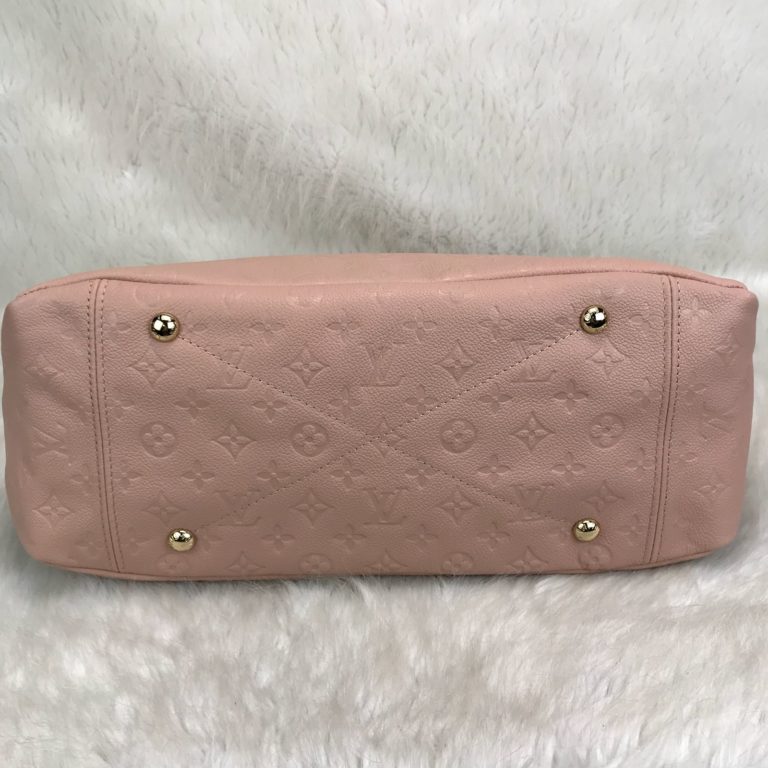 louis vuitton canta Artsy pudra pembe monogram empreinte 46x32