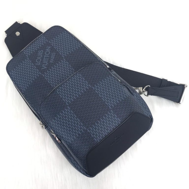 louis vuitton canta Avenue erkek omuz cantasi damier lacivert 30x20