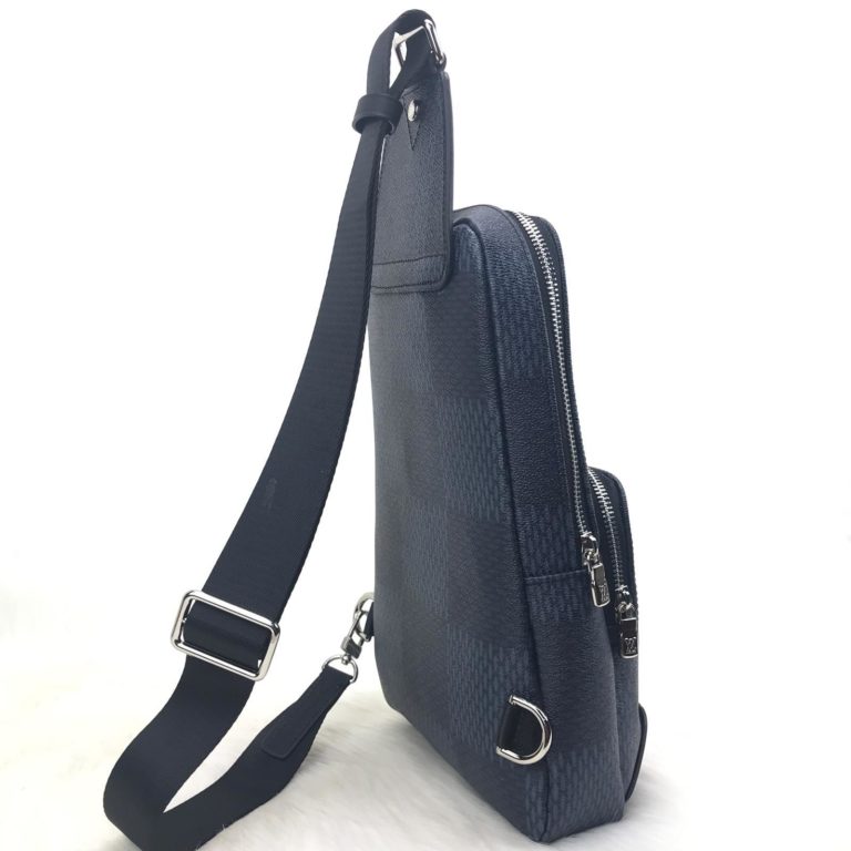 louis vuitton canta Avenue erkek omuz cantasi damier lacivert 30x20