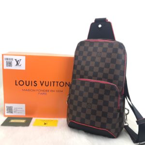 louis vuitton canta Avenue erkek omuz damier kahve kirmizi 30x20
