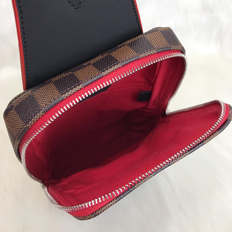 louis vuitton canta Avenue erkek omuz damier kahve kirmizi 30x20