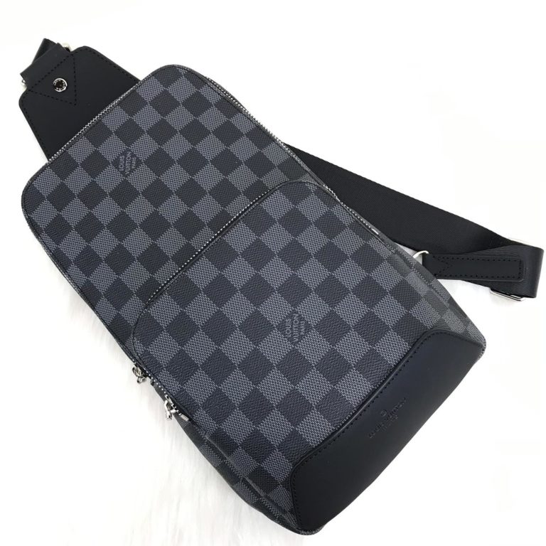 louis vuitton canta Avenue erkek omuz damier siyah 30x20