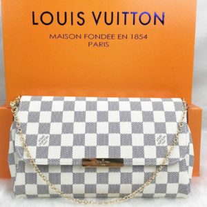 louis vuitton canta Favorite MM beyaz gri 28x17