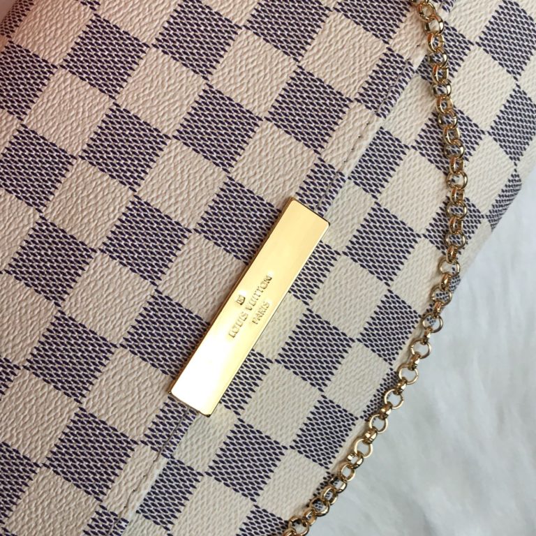 louis vuitton canta Favorite MM beyaz gri 28x17