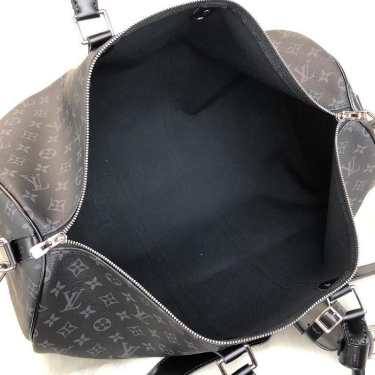 louis vuitton canta Keepall el valizi monogram siyah unisex 55x31x26