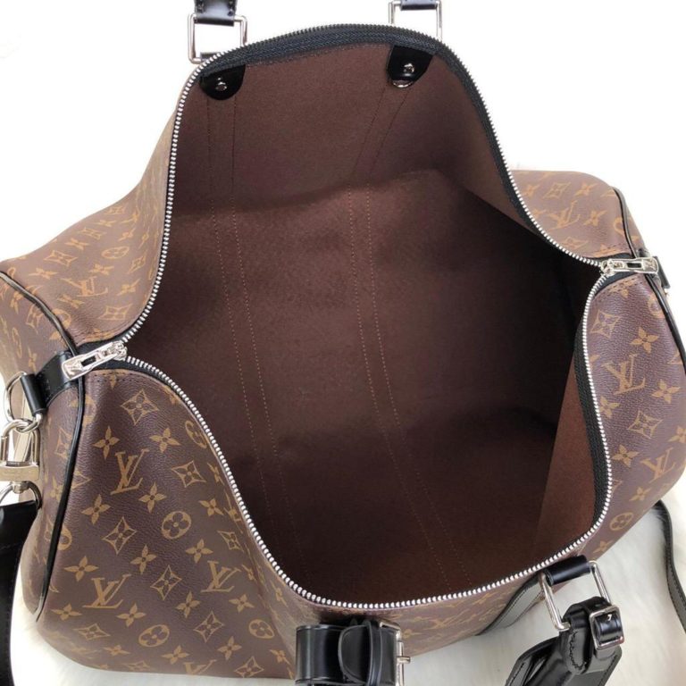 louis vuitton canta Keepall el valizi siyah sap monogram unisex 55x31x26