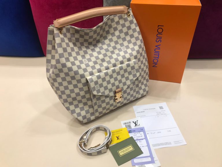 louis vuitton canta Metis GM damier beyaz 35x32