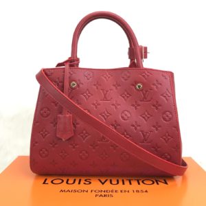 louis vuitton canta Montaigne MM Empreinte kirmizi 33x23x15