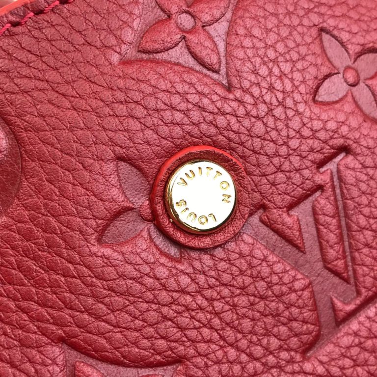 louis vuitton canta Montaigne MM Empreinte kirmizi 33x23x15