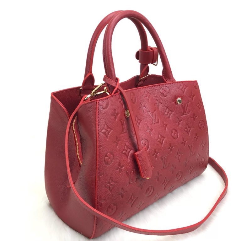 louis vuitton canta Montaigne MM Empreinte kirmizi 33x23x15
