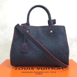louis vuitton canta Montaigne MM Empreinte lacivert 33x23x15
