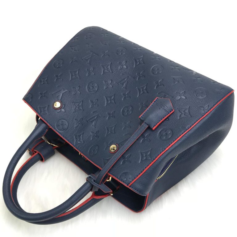 louis vuitton canta Montaigne MM Empreinte lacivert 33x23x15