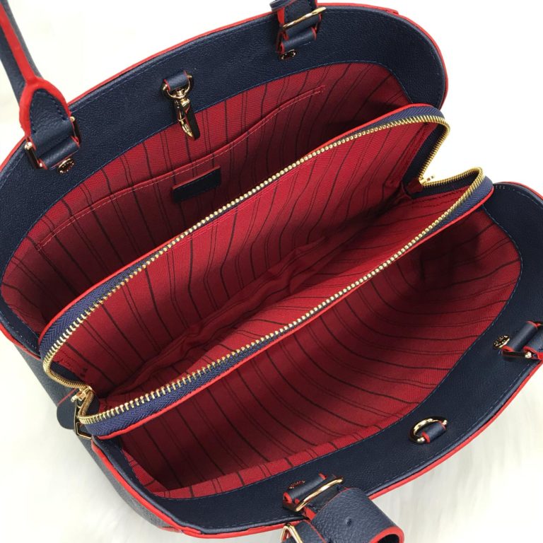 louis vuitton canta Montaigne MM Empreinte lacivert 33x23x15
