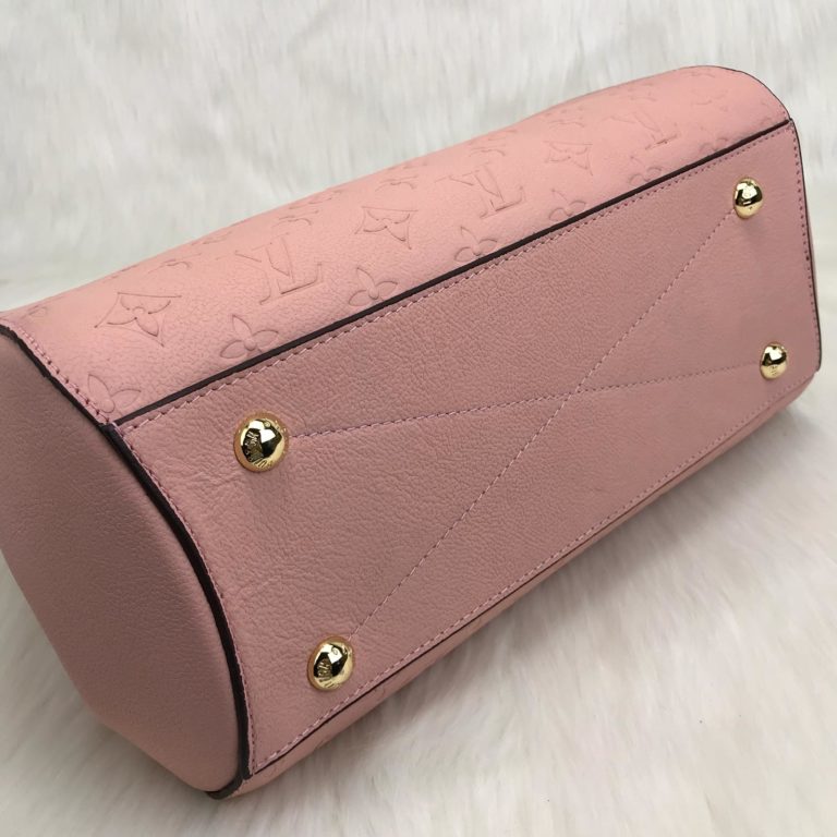 louis vuitton canta Montaigne MM Empreinte pudra pembe 33x23x15