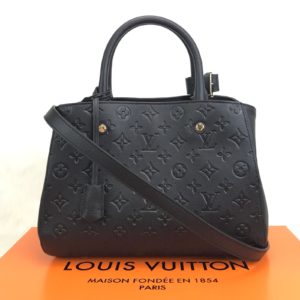louis vuitton canta Montaigne MM Empreinte siyah 33x23x15
