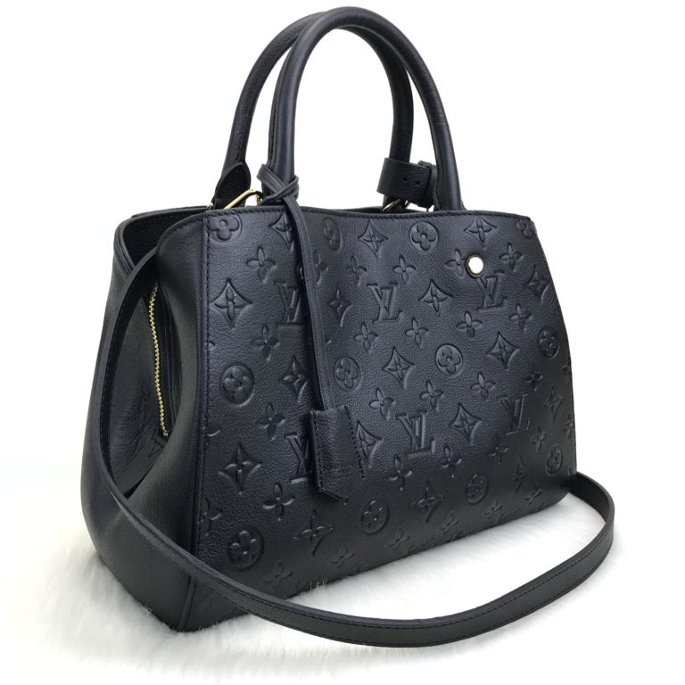 louis vuitton canta Montaigne MM Empreinte siyah 33x23x15