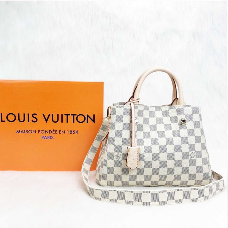 louis vuitton canta Montaigne MM orta boy beyaz 33x23x15