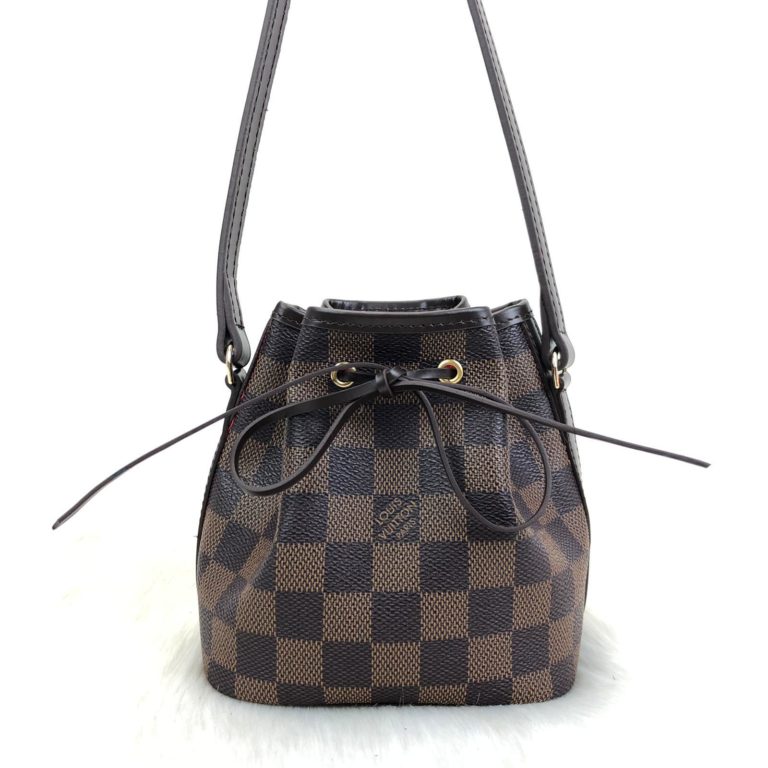 louis vuitton canta Nano Noe buzgulu mini kahve damier 16x13
