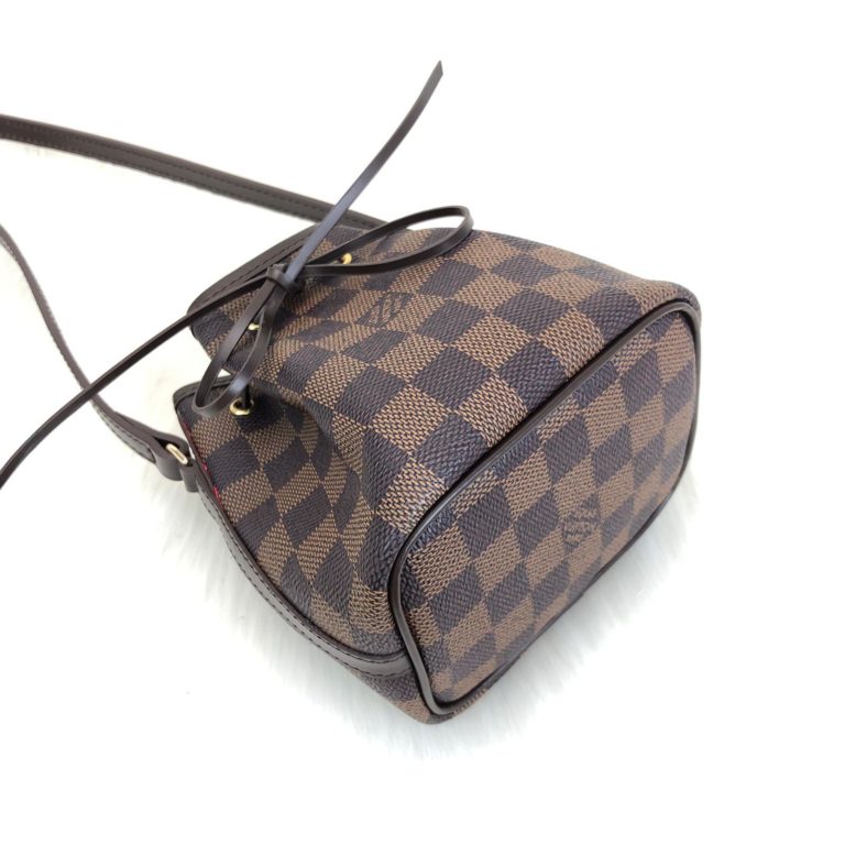 louis vuitton canta Nano Noe buzgulu mini kahve damier 16x13
