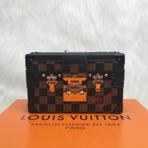 louis vuitton canta Petite Malle kahve 19x13x5