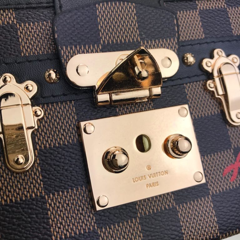 louis vuitton canta Petite Malle kahve 19x13x5