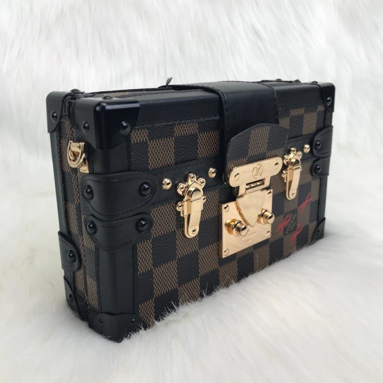 louis vuitton canta Petite Malle kahve 19x13x5