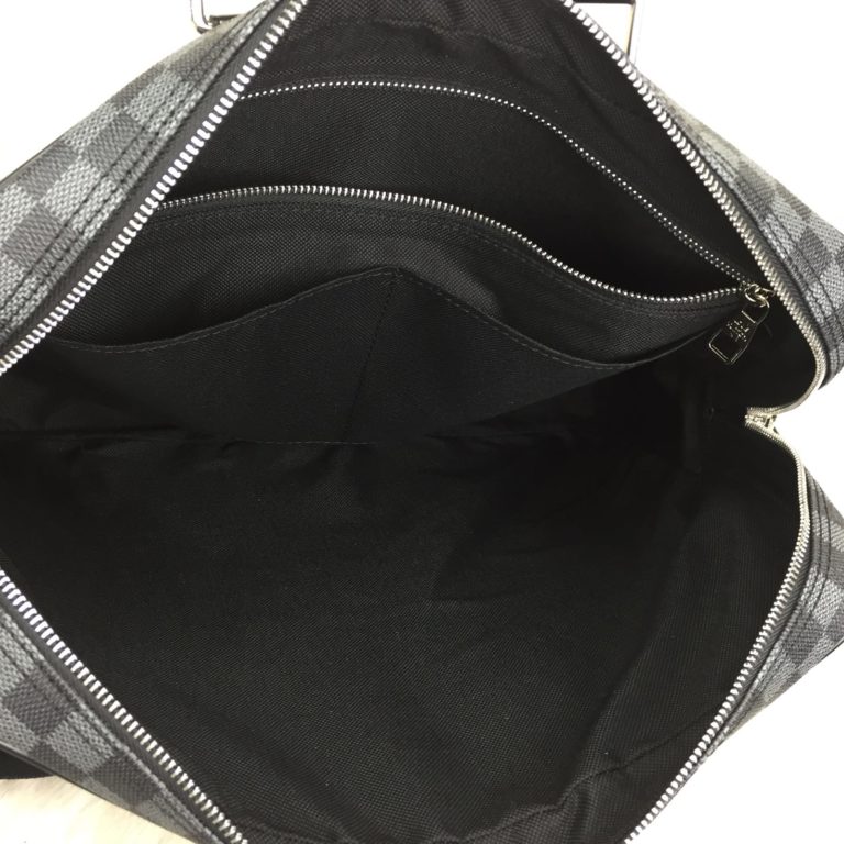 louis vuitton canta Porte V laptop cantasi siyah gri 41x31x7