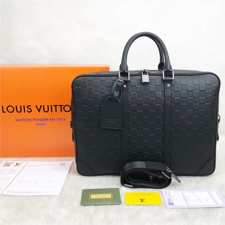 louis vuitton canta Porte V laptop cantasi siyah infini 41x31x7