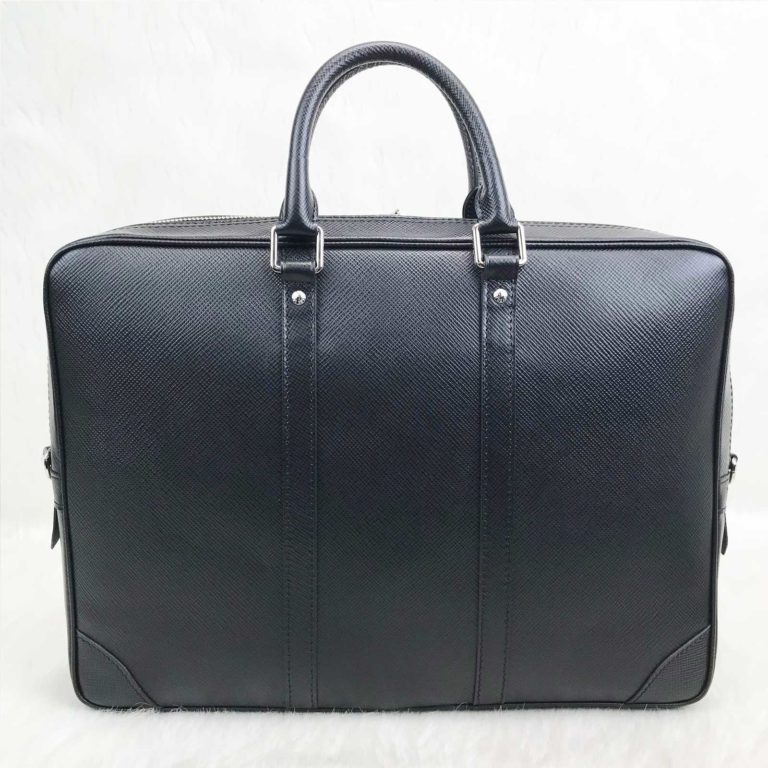 louis vuitton canta Porte V laptop cantasi siyah saffiano 41x31x7