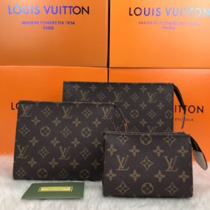 louis vuitton canta Toilertry pouch clutch 3lu set 26x20 19x15 15x10