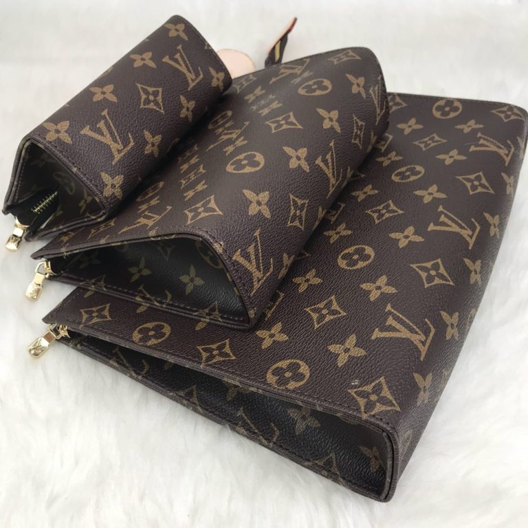louis vuitton canta Toilertry pouch clutch 3lu set 26x20 19x15 15x10
