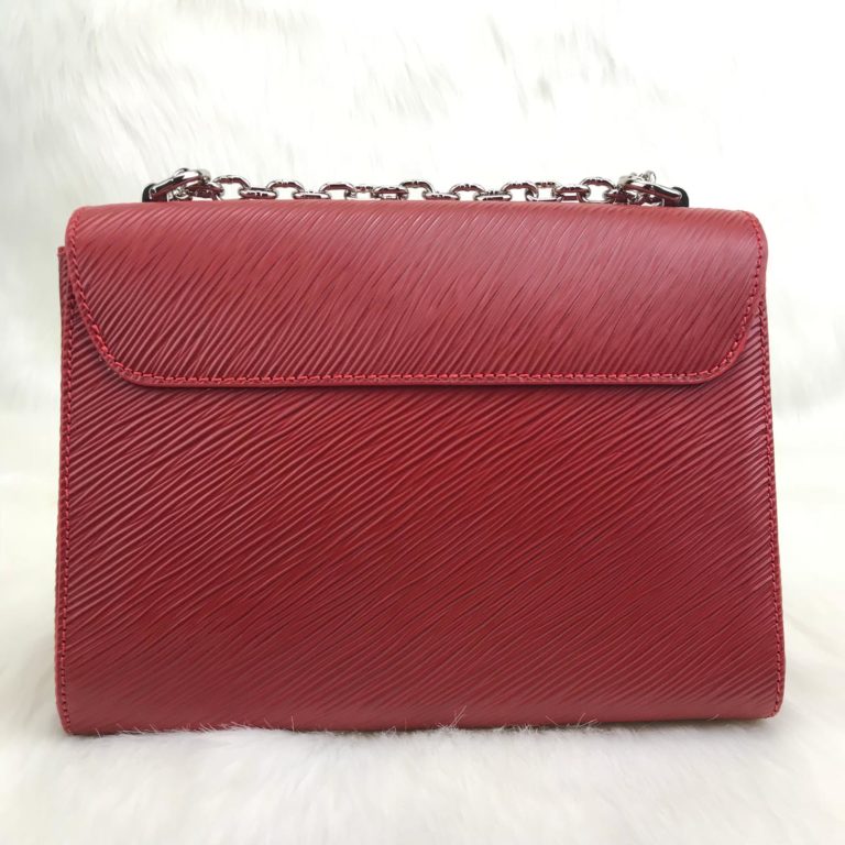 louis vuitton canta Twist MM kirmizi 23x18x8