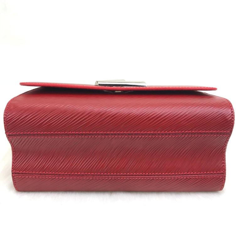 louis vuitton canta Twist MM kirmizi 23x18x8